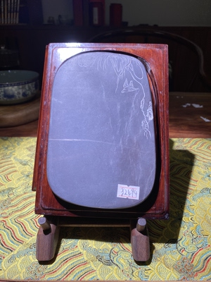 国非遗大师程文肇庆端砚手工线刻砚台正宗麻子坑天然砚石原石文房