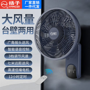 扬子壁扇挂壁式电风扇家用餐厅挂墙壁风扇挂壁摇头挂扇金属铝叶片