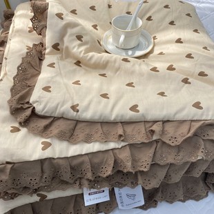 花边小清新空调被夏凉被可机洗薄被芯 全棉韩式 法式 纯棉夏被夏季