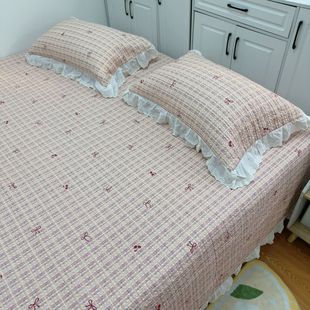 可定制法式纯棉榻榻米全棉四件套防滑夹棉床单农村大炕盖四季通用