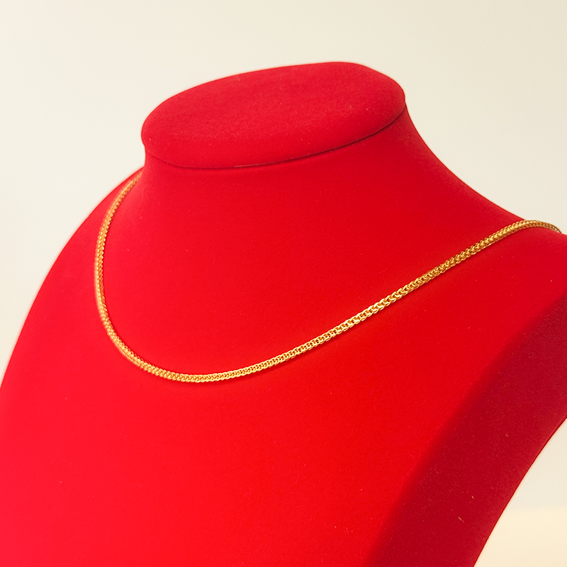 肖邦项链小金包银吊坠金包银锁骨链送人礼物