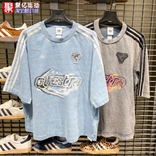 T恤KZ5011 阿迪达斯三叶草女子2026新款 牛仔布运动短袖 款 5012 夏季