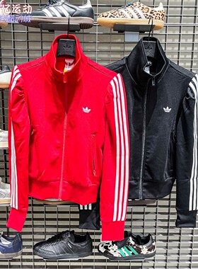 阿迪达斯三叶草女2026新款三条杠立领运动夹克外套 KS1362 KS1363
