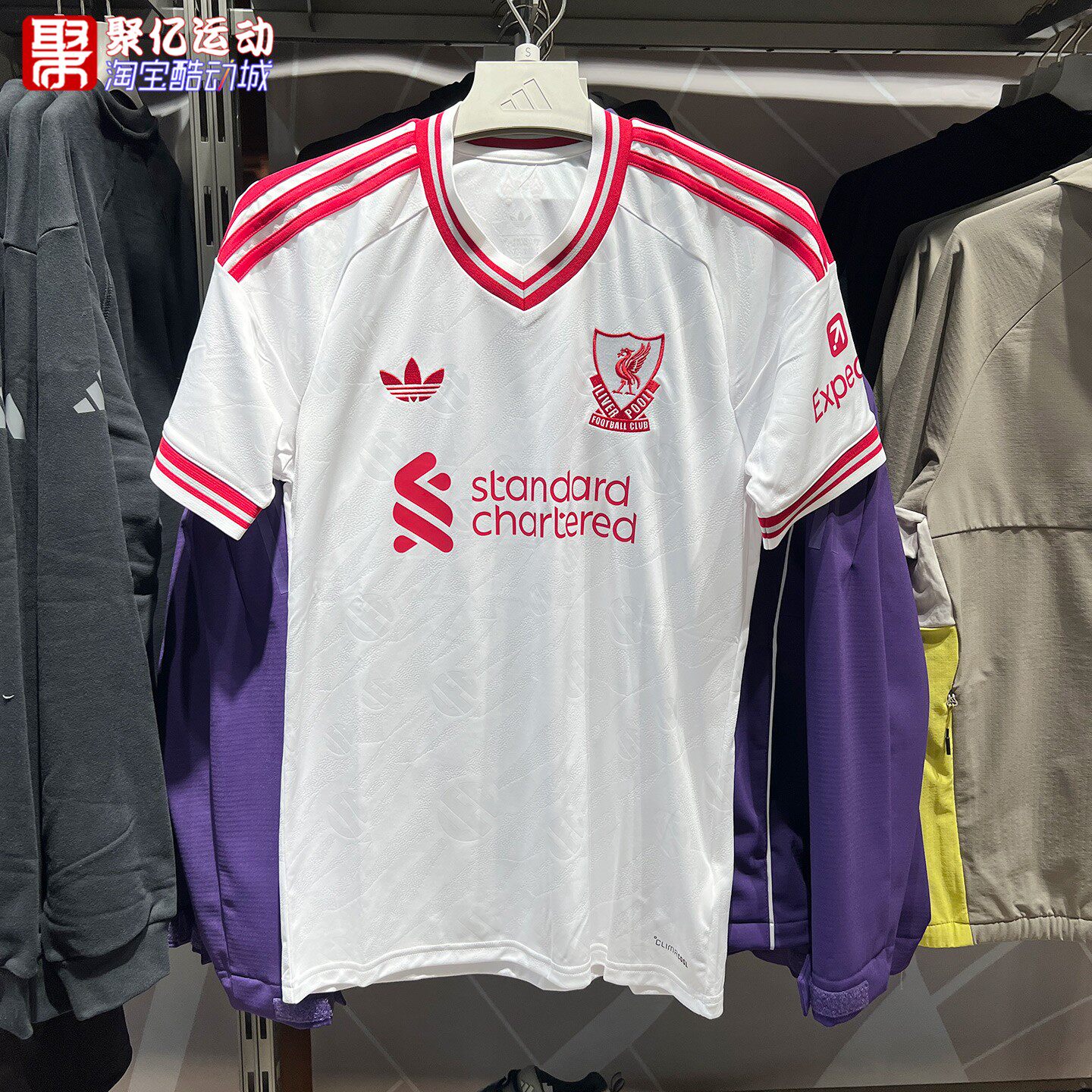 阿迪达斯男子2026秋季利物浦客场球迷版足球速干球衣短袖衫KA6860