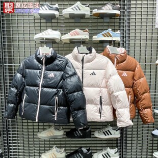阿迪达斯三叶草女子2025冬拒水防风保暖羽绒服KQ5506 KQ5507 5508