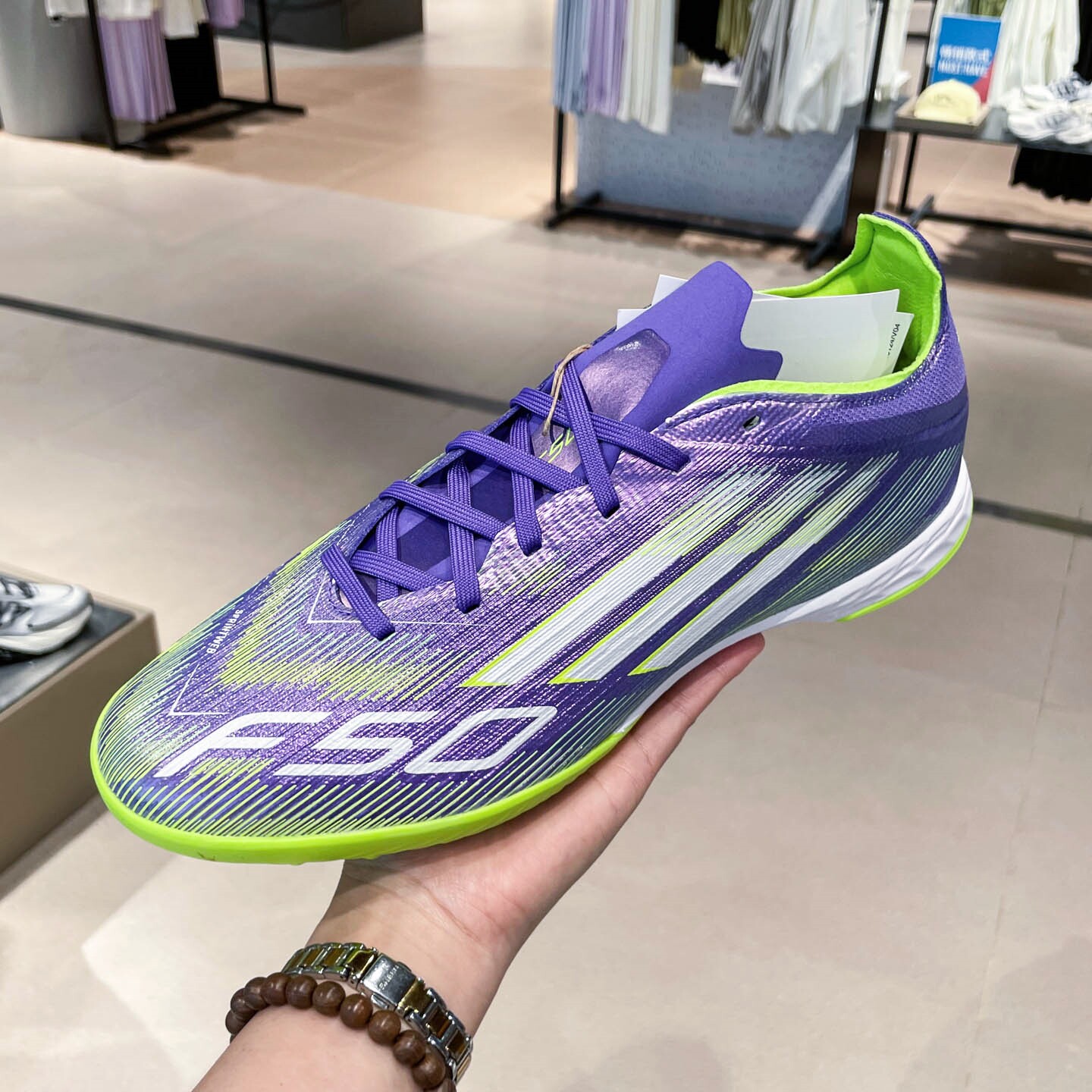 阿迪达斯男2025夏F50 PRO TF次高端碎钉人草运动训练足球鞋JH7665