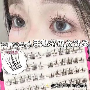 9胶懒人无梗免假睫毛分段8式 爱豆仿真 自然同款 短款 ACE 韩系女团7