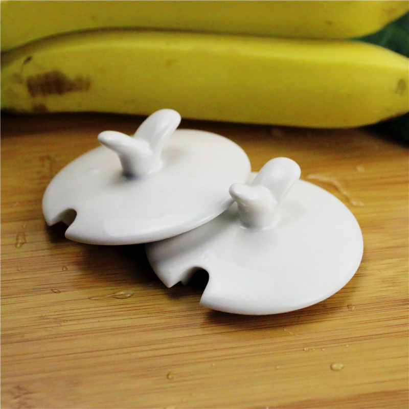 瓷盖盖子嫩萌芽杯通用纯白水杯