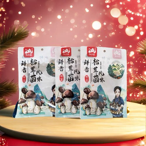 10袋包邮红土园松茸食用菌云南特产松茸150g即食菌熟食餐厅同款