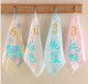 纯棉2层纱布方巾数字编号小毛巾批幼儿园挂绳定制logo吸水擦手