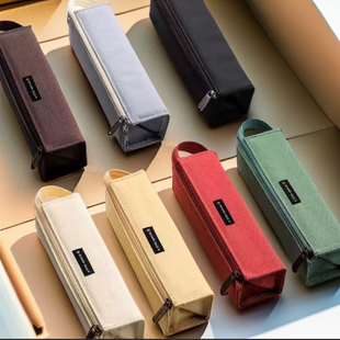 kokuyo国誉笔袋帆布简约开式一米新纯铅笔袋大容量学生用文具盒