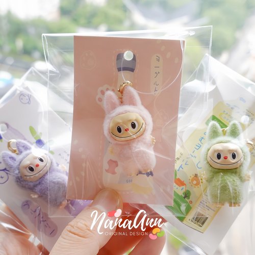 立体公仔拉布布植绒可爱拉链挂件