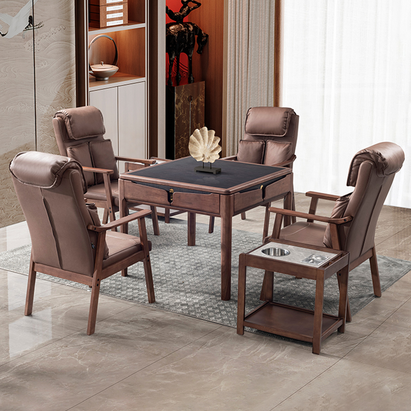 金仕高端中式麻将桌两用餐桌一体