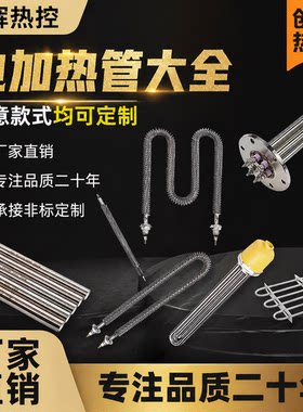 加热管非标定制不锈钢干烧水箱电加热管大功率发热管220V380V定做