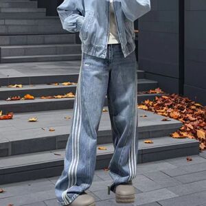 2026新款阔腿牛仔裤休闲直筒长裤
