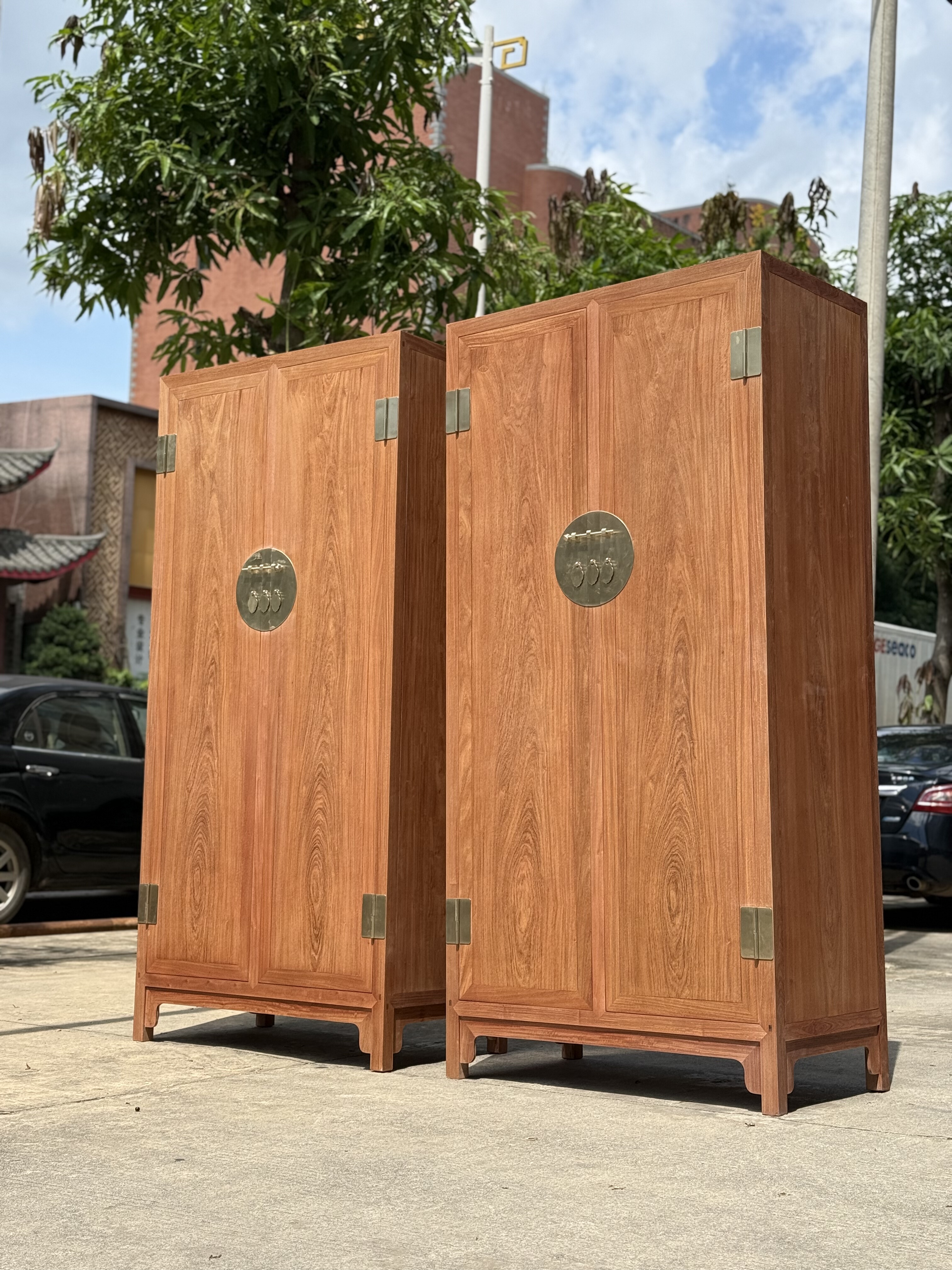 缅甸花梨木四面平大衣柜明式经眼录同款大果紫檀国标红木家具