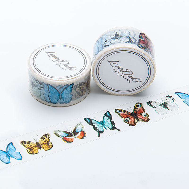 lovedoki self-control Hooligan Small butterfly Hand drawn Paper tape Rubber strip PDA Accessories DIY albumin the Electronic Dictionary/Electronic paper book/Stationery , Adhesive Supplies , Tape/Tape/Strips  category - from Buy2taobao.com to provide professional Taobao agent buy service