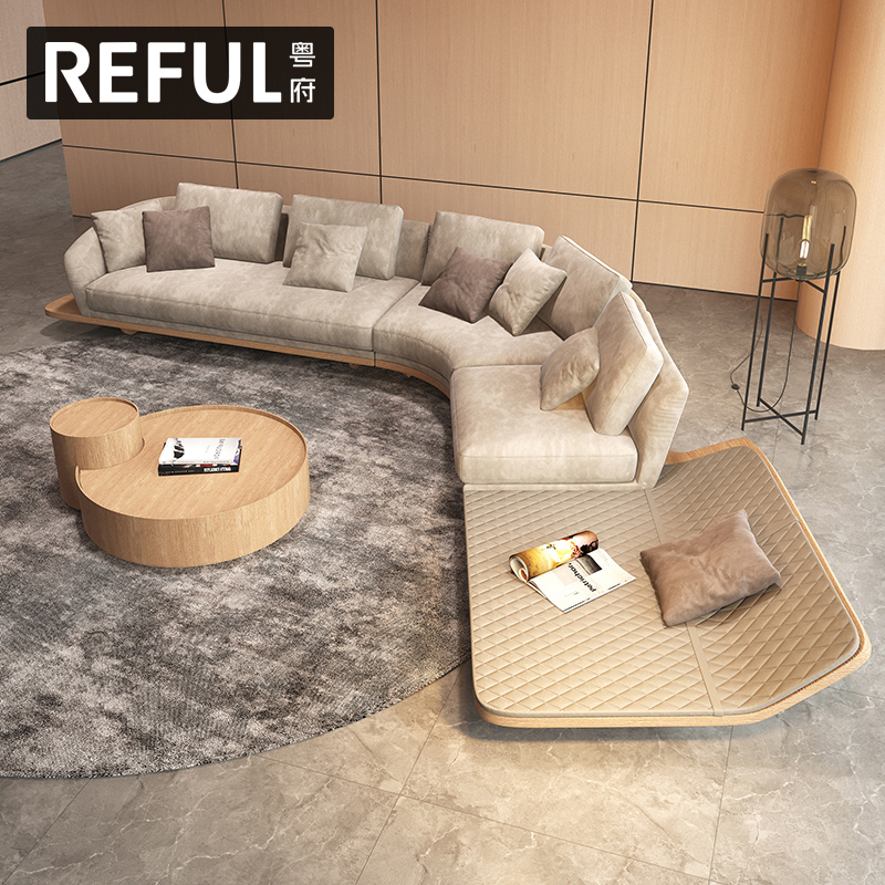 粤府布艺沙发意式极简客厅