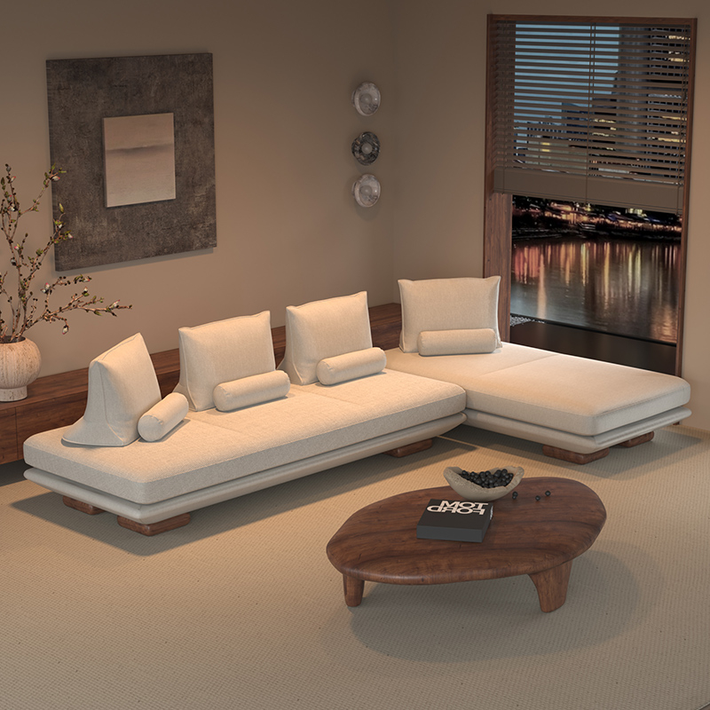 2025新款小户型极窄客厅布艺沙发极简直排三人位无扶手落地沙发