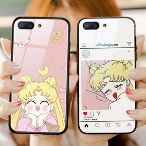 oppor17手机壳美少女战士r15女新款r9s水冰月r11玻璃r15x硅胶r17pro可爱卡通动漫r9plus月野兔r15梦境版oppo