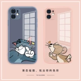 Apple, iPhone 12, чехол для телефона, стеклянный ультратонкий мультяшный iPhone 13 подходит для мужчин и женщин, iphone, зеркальный эффект, для влюбленных, 12promax