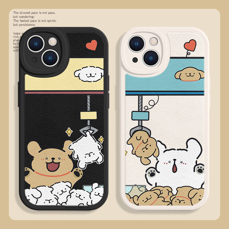 适用苹果手机壳抓娃娃机情侣防摔