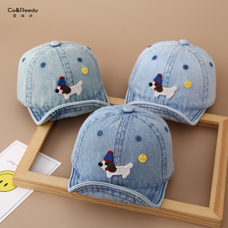 婴儿帽子春夏款复古牛仔鸭舌帽男女宝宝卡通帽子小狗软檐棒球帽,童装/婴儿装/亲子装,帽子,淘宝优惠券,粉丝福利购,淘宝优惠卷