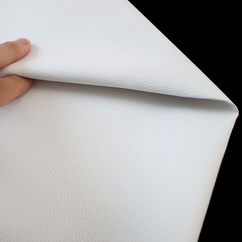 半米价 乳白色pu皮革面料小荔枝纹仿真皮子沙发汽车软包硬包手工