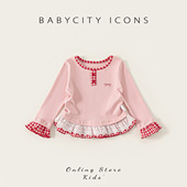 女童长袖 小女孩春秋内搭儿童时髦上衣女宝洋气打底衫 t恤春季 新款