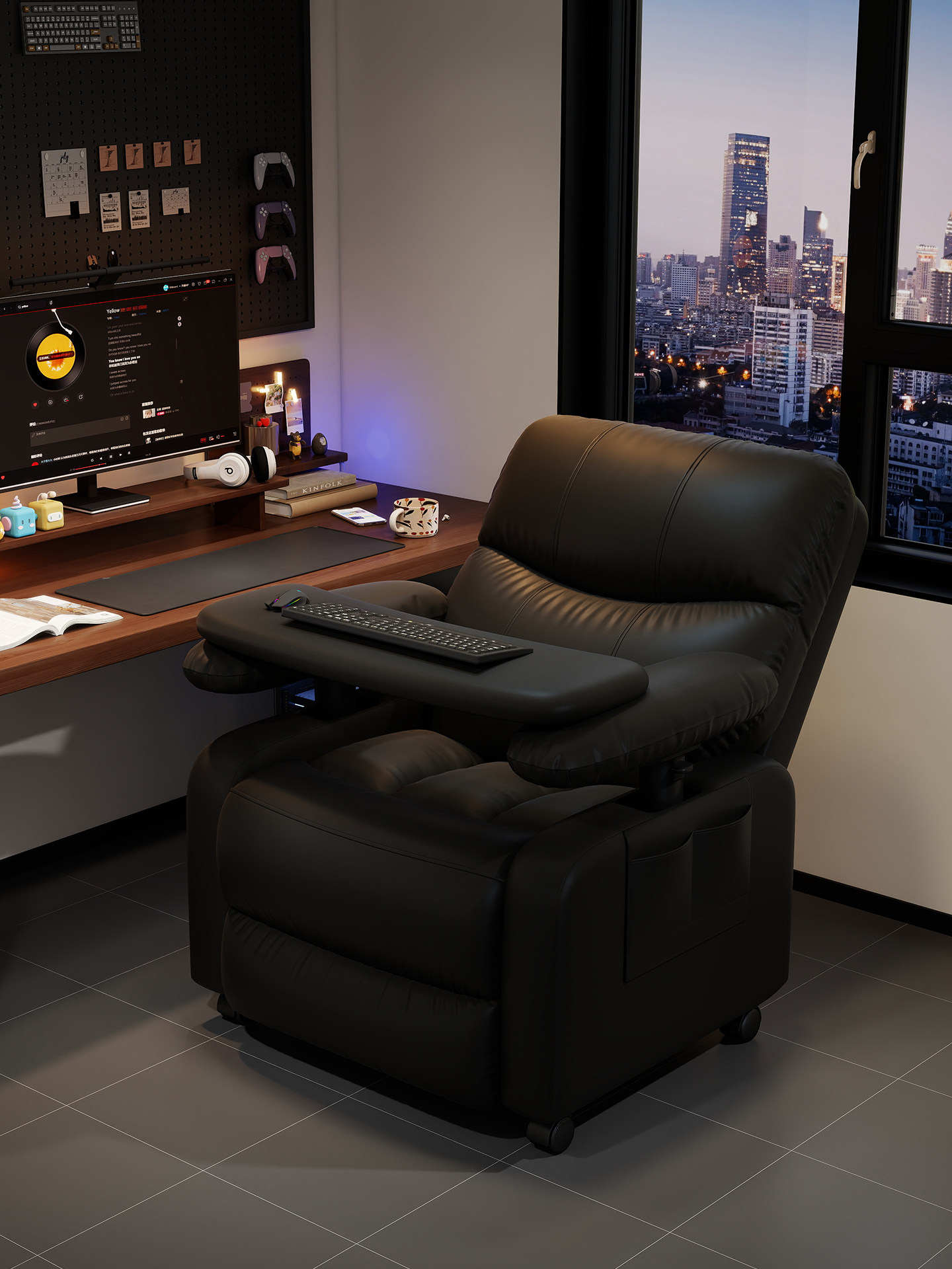 电竞沙发椅懒人电脑椅家用太空沙发舱多功能头等网吧单人可躺椅子