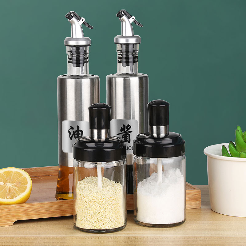 拜杰调料组合套装家用酱醋油一体瓶厨房用品调料收纳盒调味瓶玻璃|msdalam kategori dapur/memasak Appliances, Alat dapur/Penyimpanan dapur, botol penyimpanan/bekas penyimpanan dapur, botol perasa - dari Buy2taobao.com untuk memberikan perkhidmatan ejen Taobao profesional membeli