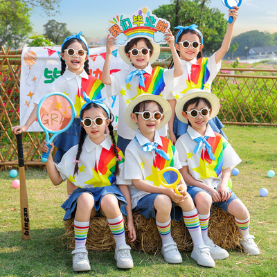 六一儿童演出服表演朗诵幼儿园毕业季中小学生毕业照初中合唱套装