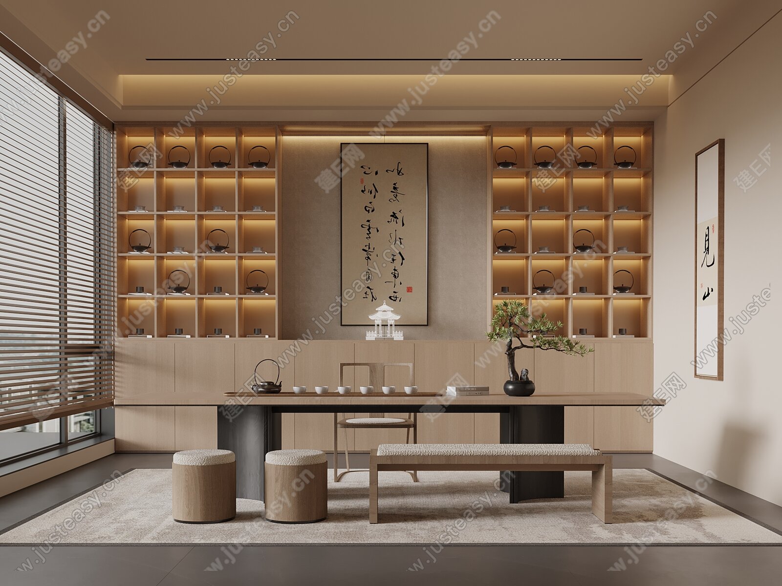 木林世家实木茶桌椅组合现代简约轻奢家用小户型茶桌椅组合家具