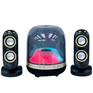新品水晶4代透明琉璃蓝牙音箱RGB炫彩氛围灯桌面电脑立体声低音炮