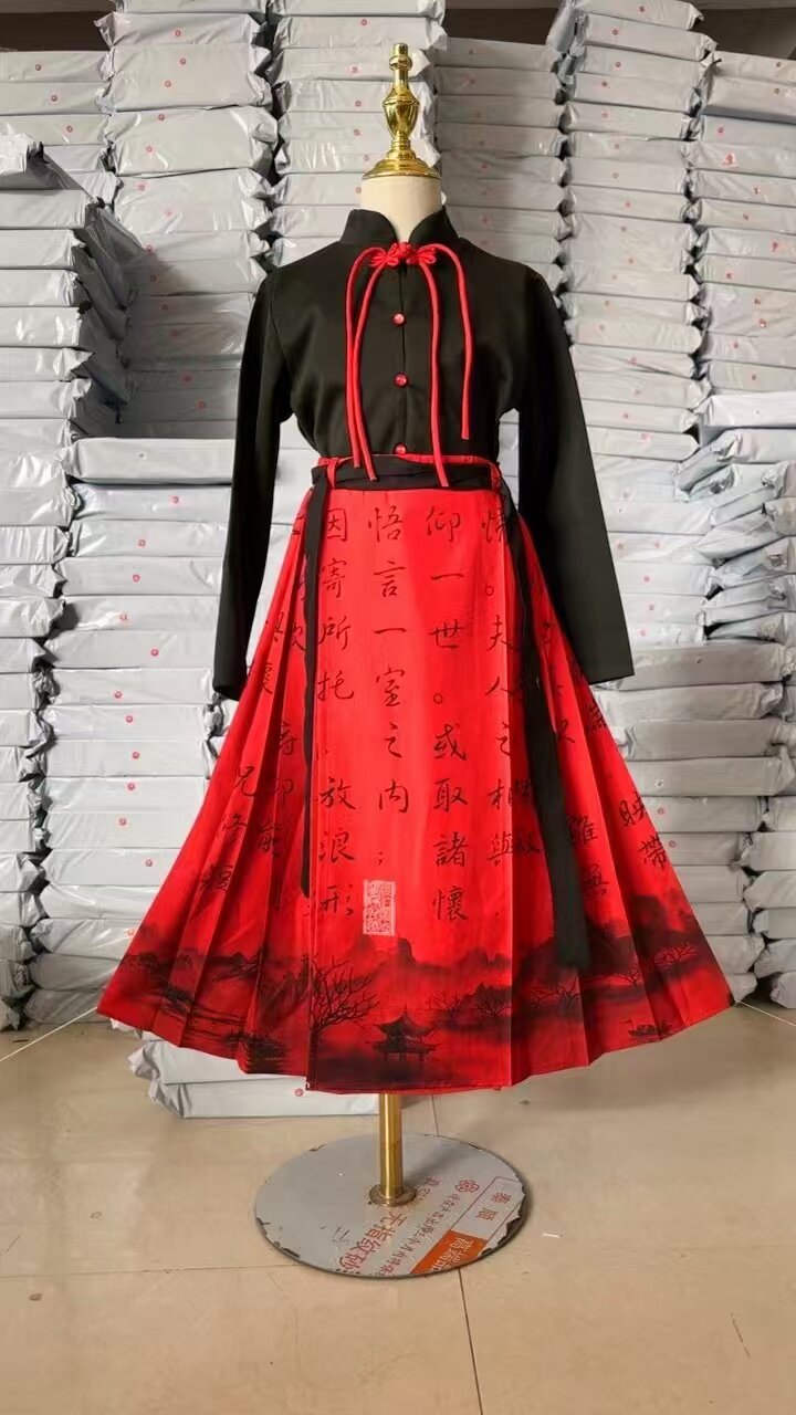 儿童马面裙演出服男女童合唱服小学生运动会开幕式幼儿园表演服装