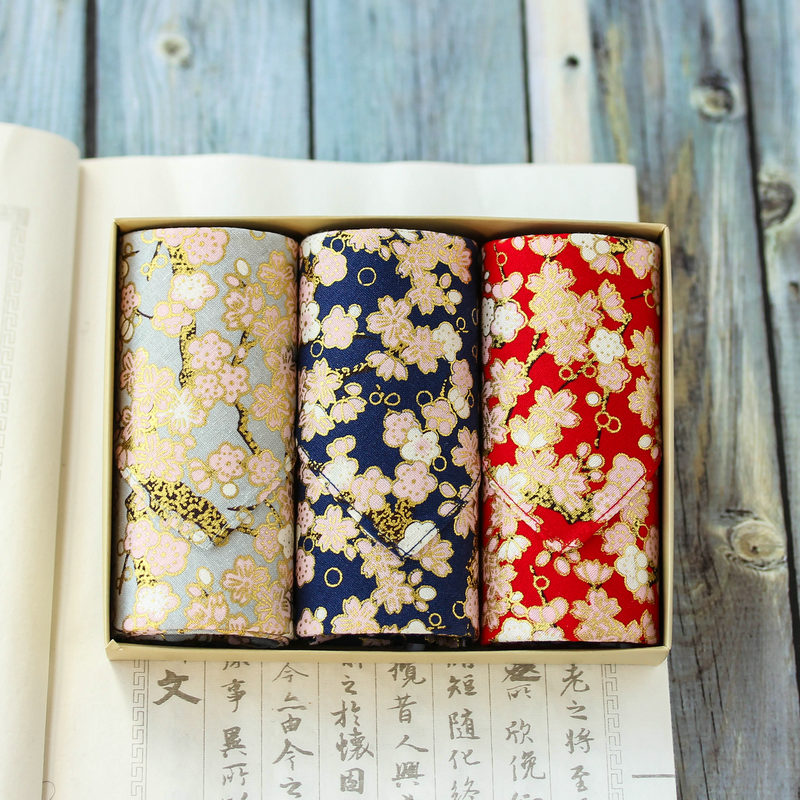 JAPAN SQUARE SCARF SWEAT-ABSORBING HANDKERCHIEF PORTABLE COTTON STUDENT GIRL JAPANESE-STYLE JAPAN LU SHIKI HOT GOLD THICK HANDKERCHIEF GIFT BOX