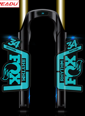 2019 fox34 RHYTHM前叉贴 自行车改装山地车装饰前叉帖纸防水