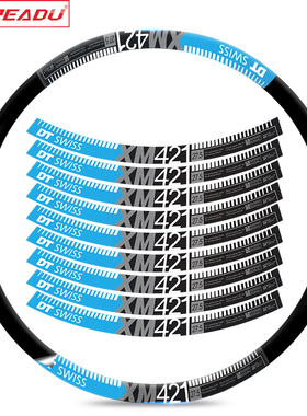 山地车DT SWISS xm421轮组贴轮毂改装自行车刀圈贴纸装饰防水车贴