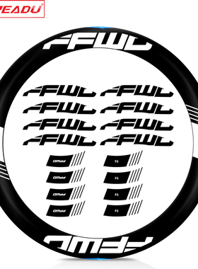 2021新款FFWD F6R公路自行车轮组贴纸改色防水装饰贴碳圈车圈贴纸