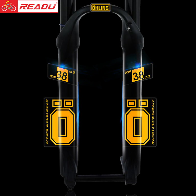 山地自行车前叉贴纸奥林斯Ohlins RXF38 m.2 避震改色贴纸涂