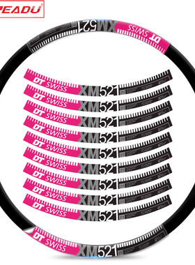 山地车DT SWISS XM521轮组贴纸自行车刀圈贴纸装饰轮组改色贴定制
