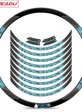 赛脸RACEFACE aeffect山地车轮组贴自行车刀圈贴纸个性轮毂装饰