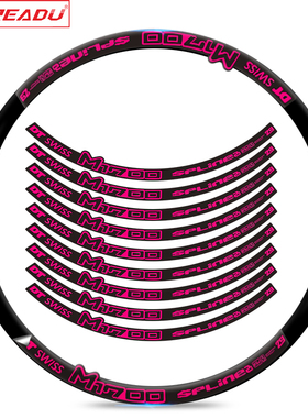 山地车DT SWISS M1700 29寸轮组贴纸自行车装饰刀圈贴纸防水防晒