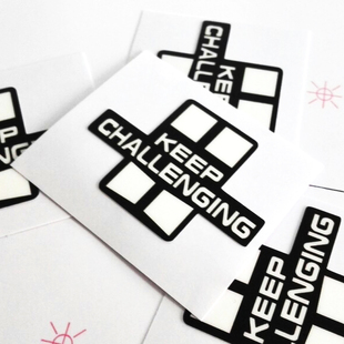 KEEP CHALLENGING 自行车车架上管贴纸