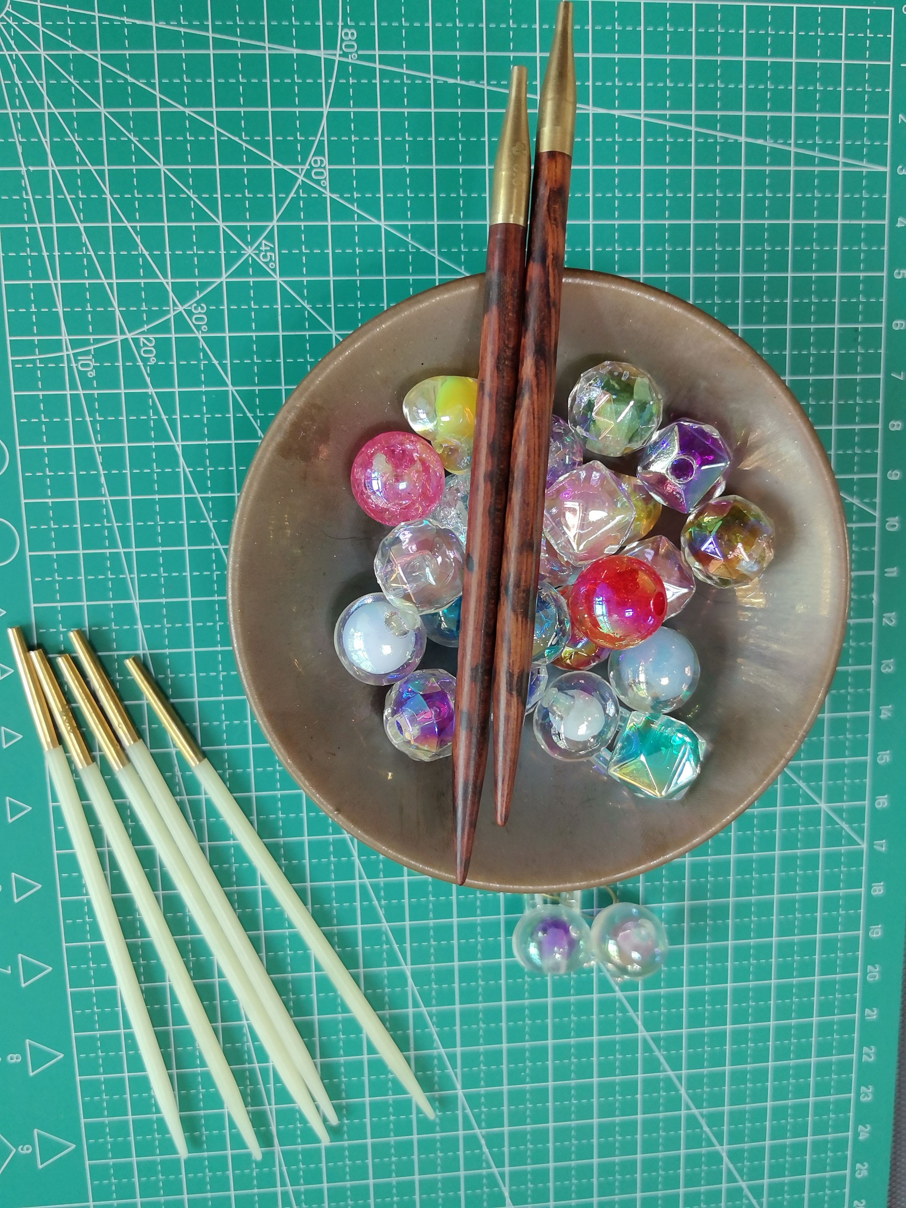 蛇纹木毛衣针棒针环形针袖子针定制牛骨编织工具套装织毛衣