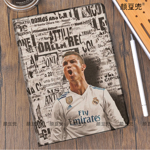 ipad789 10.2适用于mini56足球周边Air45 10.9第十代C罗纳尔多Ronaldo小米6spro保护套matepad pro11华为11.5