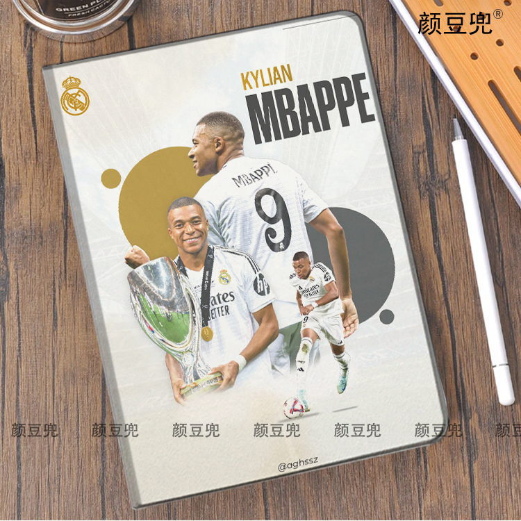 ipad7/8/9 10.2适用于mini5/6姆巴佩MBAPPE足球周边小米7pro保护套Air45 10.9第十代matepad pro11华为11.5S