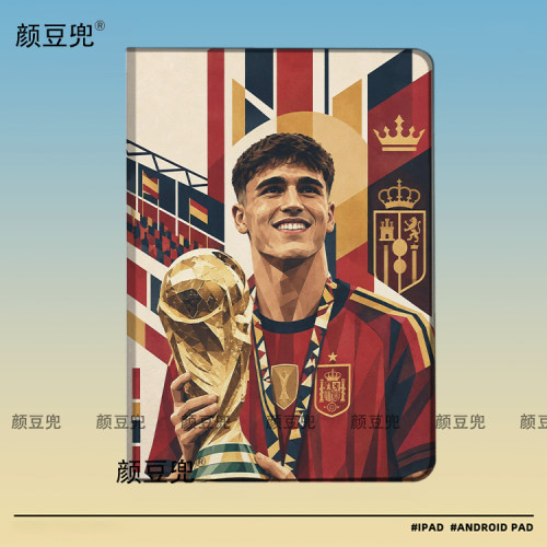 西班牙 库巴西 足球周边matepad pro12.2华为11.5S适用ipadA16 10.2第十代mini6/7小米8pro保护套10.9air6/7