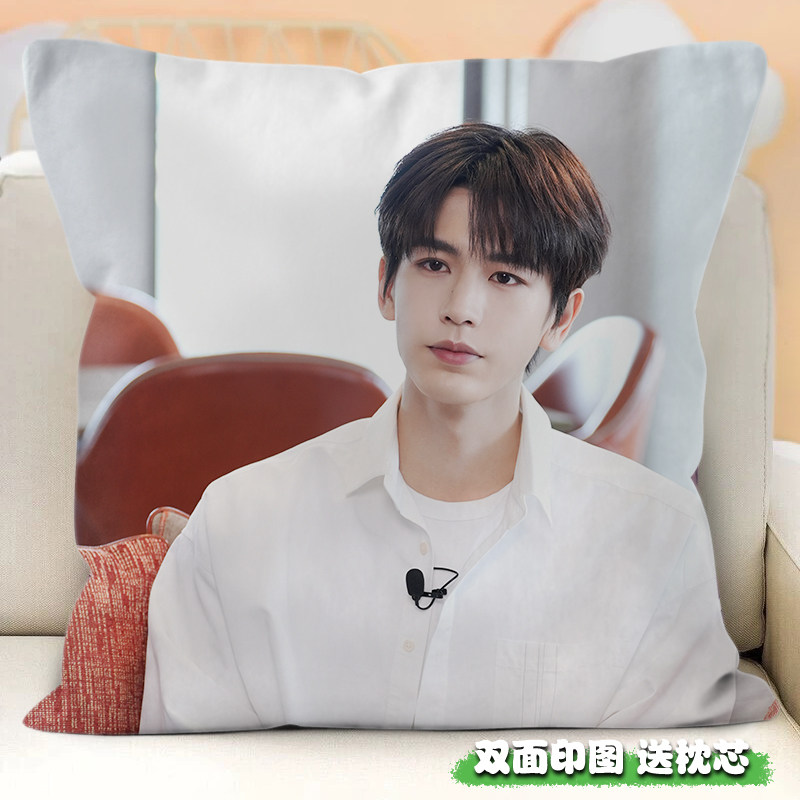 张凌赫正方形抱枕明星演员同款周边沙发靠枕卧室睡觉枕头定制图片