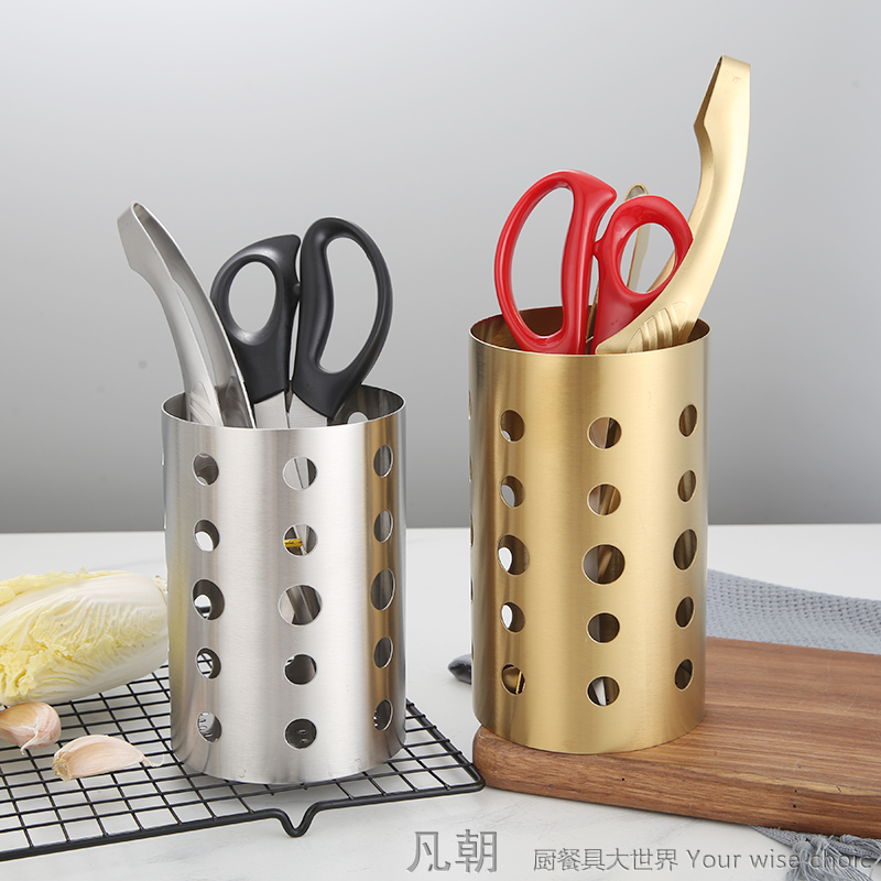 金色不锈钢韩式料理店商用筷子筒